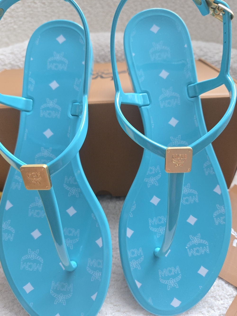 MCM Visetos Jelly Sandals – Size 39 | Brand New in Box | - Picture 10 of 14